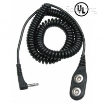 Špirálový uzemňovací kábel Jewel® MagSnap, dvojvodičový, 3,6m, čierny, 60701