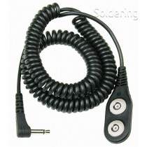 Špirálový uzemňovací kábel Jewel® MagSnap, dvojvodičový, 3,6m, čierny, 60671