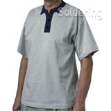 ESD tričko s gombíkmi a golierom, biele, veľkosť M, 221401