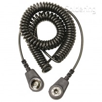 Špirálový uzemňovací kábel, 10mm / 4mm, 2,0m, čierny, 230260
