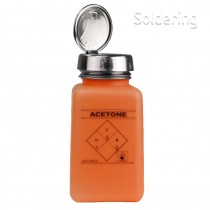 ESD dávkovacia fľaštička One-Touch durAstatic®, oranžová, nápis "Acetone", 180ml, 35271
