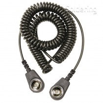 Špirálový uzemňovací kábel, 10mm / 10mm, 2,0m, čierny, 230225