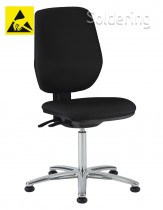 ESD pracovná stolička Professional, ASX, ESD2, A-EX1663HAS, čierna