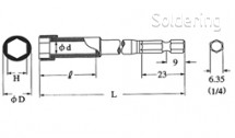 Bit nástrčný V-17B (10x30l)-H12-(18) -100