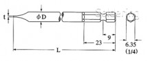 Bit plochý V-17M No.1.0t-(7) -56