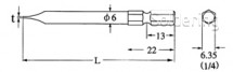 Bit plochý V-21M (6mm)-0,8t-45
