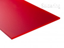 Plexisklo (d x š) 100 mm x 50 mm, hrúbka materiálu 3 mm, červená, 1 ks