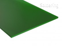 Plexisklo (d x š) 100 mm x 50 mm, hrúbka materiálu 3 mm, zelená, číra (tónované), 1 ks