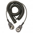 DESCO Europe - Špirálový uzemňovací kábel, 10mm / 4mm, 2,0m, čierny, 230260