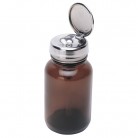 ESD dávkovacia fľaštička One-Touch, hnedá, sklenená, bezpečnostné povlak, 120ml, 35740