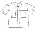 ESD košeľa s krátkym rukávom, dámska, biela, s logom