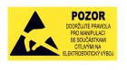  - Lepiace štítky - "POZOR", 76x38mm, 10ks/list