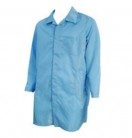 ESD plášť vhodný do clean rooms UX1000, 98% polyester, farba azúrová modrá