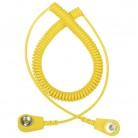 DESCO Europe - Špirálový uzemňovací kábel, 10mm / 4mm, 2,0m, žltý, 230270