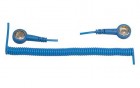 OEM PR - Špirálový uzemňovací kábel StaticTec, 10mm/10mm, 1,8m, modrý