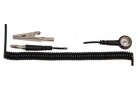 OEM PR - Špirálový uzemňovací kábel StaticTec, 10mm/banánik, 1,8m, čierny