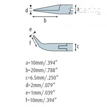 Úchopové kliešte špicaté 4213HS22 hladké