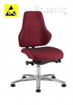 ESD pracovná stolička LEAN, AS2, ESD5, A-LE1472HAS červená