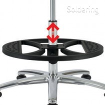 Nožná opierka s nastaviteľnou výškou a kovovou doskou 0731