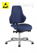 ESD pracovná stolička LEAN, SS, ESD5, A-LE1475HAS modrá
