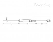 Teplotný snímač Greisinger GTF 400, typ K, -65 až +550 °C, 100910