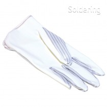 ESD rukavice s povrchovou úpravou dlane, biele, veľkosť M, 221517