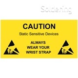 Výstražný štítok ESD, samolepiaci, 600x300mm, 229196
