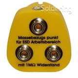 Uzemňovací box do zásuvky, európsky plug, 3 x 10mm patent, 1MΩ rezistor, 231145