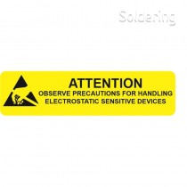 Lepiaci štítok - ESD citlivý obsah, 16x40mm, role 1000 štítkov, 91331