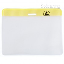 ESD visačka na menovku, bez klipu, 100x78mm, horizontálna, 35015