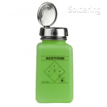 ESD dávkovacia fľaštička One-Touch durAstatic®, zelená, nápis "Acetone", 180ml, 35274