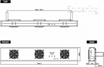 Programovateľný nadhlavný ionizátor SOB-3S - nákres