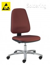 ESD pracovná stolička Standard, SS, ESD5, A-VL1115AS, červená