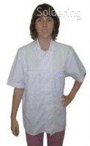 ESD košeľa s krátkym rukávom, pánska, tmavo modrá, s logom