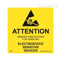 Lepiaci štítok - logo ESD, RS-471, 51x51mm, role 500 štítkov, 7202