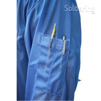 ESD košeľa s manžetami a golierom, modrá, veľkosť XL, 221423