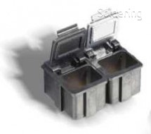 Zásobník na súčiastky SNAPBOX 1, 20x28x20mm, čierne veko