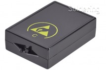 ESD puzdro na guľové závesy Wolfgang Warmbier, (d x š x v) 70 x 14 x 45 mm, čierna