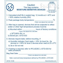 Lepiaci štítok - obsah citlivý na vlhkosť, IPC / JEDEC J-STD 020, 82x95mm, role 100 štítkov, 242201
