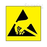 Lepiaci štítok - ESD logo, 12,5x12,5mm, role 1000 štítkov, 242130