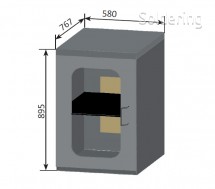 Vysúšacia skriňa GHIBLI-PRO, 1 dvierka, 350l