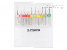 Súprava vrtákov na DPS, 0,3-1,2mm, 10ks/bal