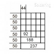 Vnútorné priehradky do zásuviek MOD40, 22 priehradok 237x50mm