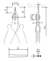 Úchopové kliešte PN 20 M, ploché
