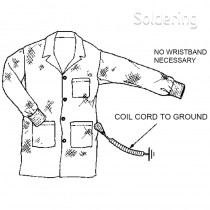 ESD košeľa s manžetami a golierom, čierna, veľkosť 3XL, 221436