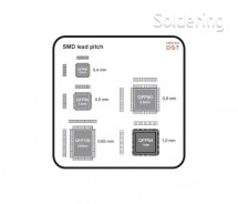 Kontrolný obrazec pre určenie rozstupu SMD puzdier