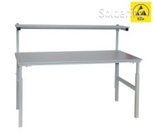 ESD pracovný stôl KULT, s policou, na mieru