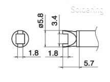 Odpájecí hrot T15-R34 -3,4 R