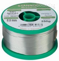 Trubičková spájka Sn96Ag3Cu1 Flowtin, KS100 (Ø0,5mm, 500g)