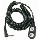 Charleswater - Špirálový uzemňovací kábel Jewel® MagSnap, dvojvodičový, 1,8m, čierny, 60670